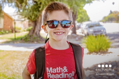 Boy wearing ECP Kids sunglasses