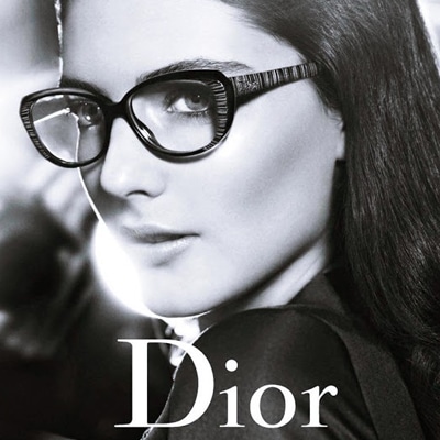 Woman wearing Dior eyeglasses